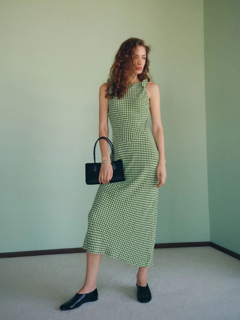 Reformation Sorrel Midi Dress in Green